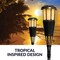 Newhouse Lighting Solar LED Island Torches w/Flickering Flame, Dusk to Dawn, Black, PK 8 FLTORCH8-B - alternate 3